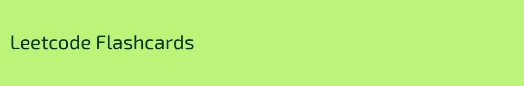 Leetcode Flashcards